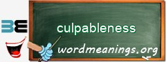 WordMeaning blackboard for culpableness